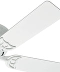 Low Profile 52 Inch White Ceiling Fan With Pull Chain, Quiet Multi Speed Reversible Motor, Classic Dope Design For Living Rooms, White Blades, 9.31 Inch Ceiling Height, Durable Home Comfort