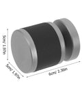 Slick Hidden Door Handle Featuring One Sided Deadbolt Lock European Style Luxury Bedroom Privacy Latch Straight Up Solid Black Build. Dimensions shown.