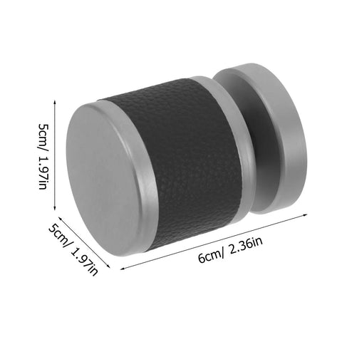 Slick Hidden Door Handle Featuring One Sided Deadbolt Lock European Style Luxury Bedroom Privacy Latch Straight Up Solid Black Build. Dimensions shown.