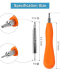 Doorbell Screwdriver Replacement Kit With Torx T6 And Torx T15 Bits for WiFi Password Reset and Battery Change, ergonomic handle