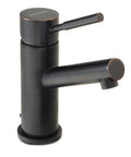 Neo Single Lever Bathroom Faucet in Oil Rubbed Bronze, Low Lead Brass, Sleek Cylindrical Design, Side View