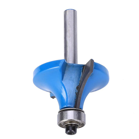 Get That Fresh Round Over Look With This Killer Woodworking Router Bit. Features a solid 1/4 inch shank and blue cutter head.