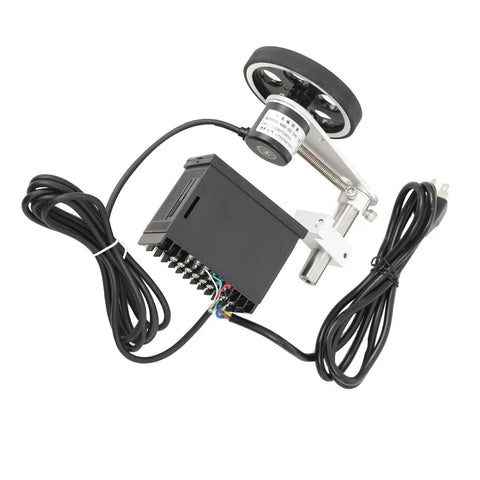 High Performance Digital Length Meter And Mechanical Length Counter For Cloth And Textiles With Quick Cooling Vents, showing components and wiring.