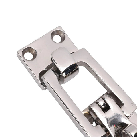316 stainless steel anti-rattle hatch latch with center tension cam and padlock hole for boats