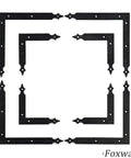 Barn Door Corner Bracket Set 7 Point 7 Inch Matte Black Rustic L Brackets For Sliding Doors Garage Farmhouse Decor Mirror Frames Garden Gates 4 Pack With Screws Heavy Duty Built To Last displayed in a square layout