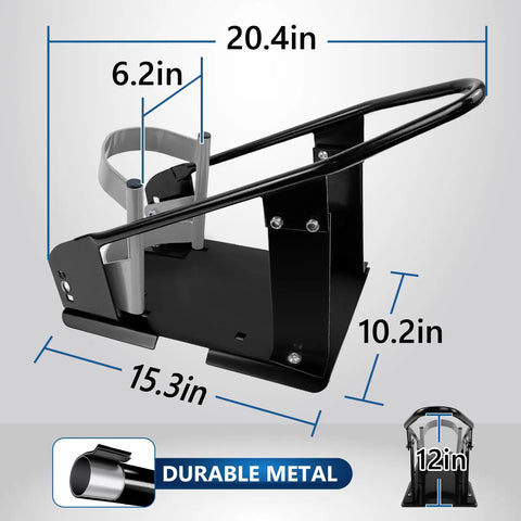 Beefy Heavy Duty Steel Motorcycle Wheel Chock With 1800 Lbs Capacity Front Wheel Stand Featuring 3 Adjustable Height Holes