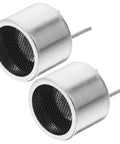 Two Pack Millimeter Sensor Probes For Industrial Use With Precision Distance Measurement And Obstacle Detection, Rugged Iron Build For Easy Installation, Open Ended Short Needle Transceivers For Positioning And Maintenance, two silver probes