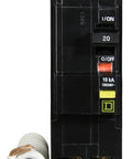 QO 20 Amp 2 Pole GFCI Circuit Breaker With Plug In Mount 120/240V Easy Install For QO Load Centers And Panels Compatible With CSED And NQOD Boards