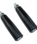 Beefed Up Heavy Duty Revolving Handle Set 2 Pack for Trailer Jacks and Lathe Cranks with M10 Threads, Bakelite, Galvanized Screws