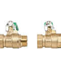 Half Inch Brass Ball Valve Featuring Slick Lever Handle Male To Female Pipe Connector view showing reliable copper plumbing design.