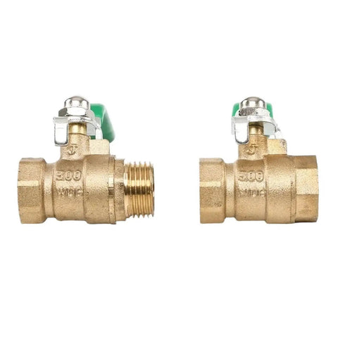 Half Inch Brass Ball Valve Featuring Slick Lever Handle Male To Female Pipe Connector view showing reliable copper plumbing design.