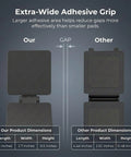 Comparison of extra-wide adhesive grip for Two Pack Magnetic Monitor Bracket For All Computer Monitors Curved And Flat Screens Snap On Magnetic Connection