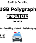 Lie Detector Polygraph Kit For Home Use With Breath Pulse Sweat And Body Language Biometrics USB police edition logo