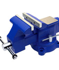 Beefy Six Point Five Inch Combination Vise For Pipe And Bench Work With Swivel Base Cast Iron And Steel U Channel Construction