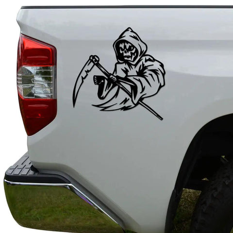 Grim Reaper Badass Scythe Die Cut Vinyl Decal Sticker For Cars Trucks Motorcycles Windows Bumpers And Walls 15 Inch Tall
