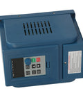380V 6A VFD Inverter For 2.2kW 3-Phase Motors, Go-To Variable Frequency Drive With PWM Control, Low Noise, EMI Shield, Quick Install Speed Controller For Industrial Apps. Blue plastic housing with control panel