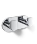 Composed Double Robe Hook In Polished Chrome Finish, Ultra Durable Bathroom Accessory With Two Hooks To Secure Towels And Robes