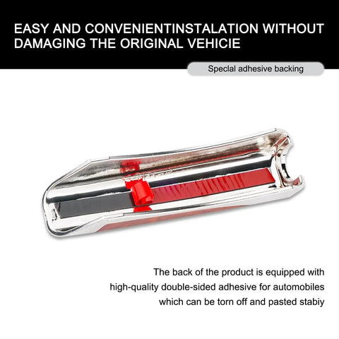 Back view of Dope Carbon Fiber Look Handbrake Cover For Cars With Self Adhesive Grip Wear Resistant ABS Anti Scratch Protection