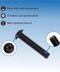 150Pcs M6 Button Head Socket Cap Screws Bolts Nuts Washer Set 10.9 Grade Alloy Steel Black Oxide Fully Threaded close-up view