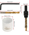 Heavy Duty Bi Metal Hole Saw With Arbor 37Mm 1-7/16 Inch M42 High Speed Steel set including hole saw, pilot drill, and arbor.