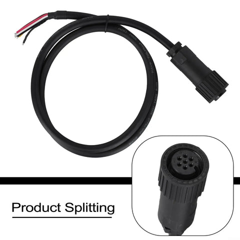 Professional 7 Pin Proportional Valve Connector With Two Foot Cable IP67 Weatherproof Female Hydraulic Plug Din En175201 showing cable and connector.