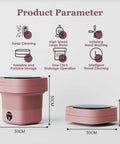 Tiny But Mighty Foldable Mini Washer Skip The Hand Wash Headache Grab And Go Compact Wash Station With Built In Drain Basket for easy travel cleaning.