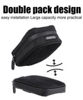 Double pack design of Under Seat Bike Bag Waterproof Ride Ready Saddle Pouch With Secure Straps And Multiple Storage Compartments