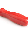 Red handle of Three Sixteenth Inch Slotted Screwdriver With Glass-Reinforced Nylon Handle Built For The Rough Stuff Insert Molded Grip For Comfort