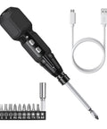 Cordless Electric Screwdriver Set With USB Charge Portable 2 In 1 Electric And Manual Driver LED Light For Precision Fixes
