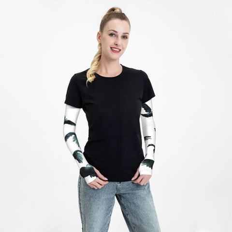 Cooling Ice Silk Arm Sleeves Feature Dope Auto Mechanic Prints For Reliable Sun Shielding During Yard Work Or Jogging Unisex Stretchy Build Ensures Snug Fit Plus Lasting Comfy Wear On Hot Summer Days