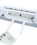 Front view of Electric Business Card Cutter 220V Boss Level Pro Grade Mini Adjustable Name Card Slitter Automatic Office Paper Cutter