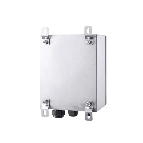 IP65 Weatherproof Stainless Steel Wall Mount Enclosure Box With Mounting Plate And Wall Bracket Measuring 10x8x6 Inches
