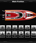 Top view of RC Boat 18 MPH Remote Control Fast Speed Racing Boat With Night Navigation Lights showcasing features and design