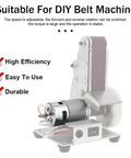 12-36V 555 DC Gear Motor With Ball Bearings Delivers Crazy High Speed Spin From 3500 To 12000 RPM And Serious Torque For Robotic Projects Plus Automation Needs You Totally Need Right Now on a DIY belt machine.