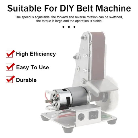 12-36V 555 DC Gear Motor With Ball Bearings Delivers Crazy High Speed Spin From 3500 To 12000 RPM And Serious Torque For Robotic Projects Plus Automation Needs You Totally Need Right Now on a DIY belt machine.