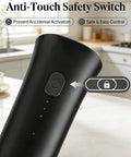 Rechargeable Milk Frother Handheld With Stand, Low Noise Electric Coffee Frother Wand With Stainless Steel Shaft close-up