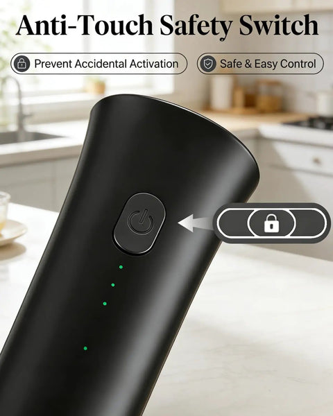 Rechargeable Milk Frother Handheld With Stand, Low Noise Electric Coffee Frother Wand With Stainless Steel Shaft close-up