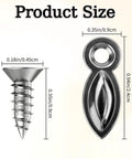 Picture frame turn button fasteners set, gunmetal finish, 100 pcs with screws for hanging pictures