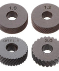 Two Piece Knurl Wheels Knurling Tool Kit 1.0mm 1.2mm 1.8mm 3.0mm For Metalworking Replacement Knurl Wheels And Knurl Pattern Roller
