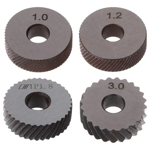Two Piece Knurl Wheels Knurling Tool Kit 1.0mm 1.2mm 1.8mm 3.0mm For Metalworking Replacement Knurl Wheels And Knurl Pattern Roller