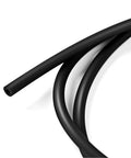 Close-up of black Silicone Hose For Sanitizer Machine Two Pack Dope High Grade Vacuum Replacement Silicone Tubing with 3mm ID, 6mm OD.