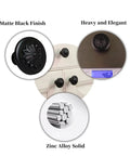 Matte Black Dope Round Cabinet Knobs Set of Fifteen for Cabinets and Drawers, 36mm Diameter Flower Shape Zinc Alloy Hardware collage