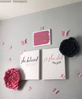 24 Pack Pink Kawaii 3D Butterfly Wall Stickers Removable Mural Decals For Home And Girls Room Decor Waterproof Easy To Clean