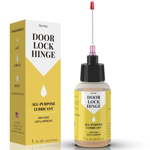 Door Hinge Lubricant With 1 Oz Needle Oiler For Quick Squeak Fix On Doors, Locks, Tools, And Bicycles, No More Squeaks
