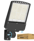 200W Parking Lot Light With 30,000 Lumens UL Listed 5000K Daylight Glow Adjustable Wall Mount Dusk To Dawn 1-10V Dimmable Security Light