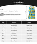 Size chart for Quick Dry Men's Tank Top With Cool Duck Sunglasses Print Sleeveless Muscle Tee for various sizes