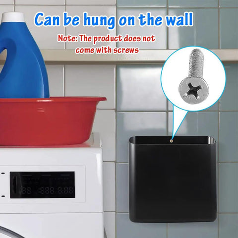 Magnetic Laundry Storage Bin With Large Lint Holder For Laundry Room Space Saving Trash Container That Hangs On Washer