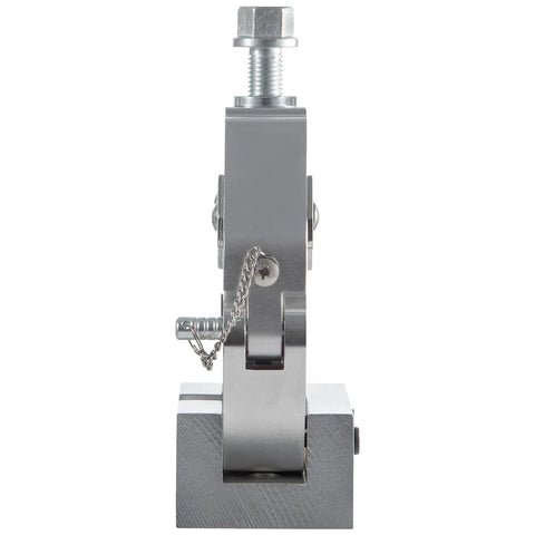 Side view of Portable Manual Hydraulic Hose Crimping Tool Kit With Four Dies For Car AC, aluminum alloy build, vertical position.