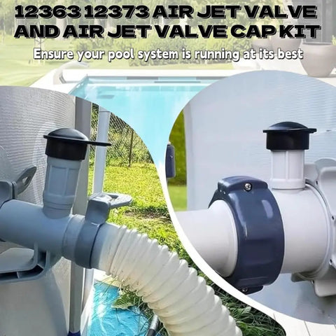 Air Jet Valve And Cap Replacement Kit For Pool Jet Systems Compatible With Models 26165EH 26167EH 26175EH 26183MW 26191EH