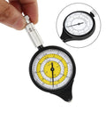 Map Measurer Metal Wheel Outdoor Navigation Tool for Camping Hiking Cycling with yellow circle scale and metal grip.